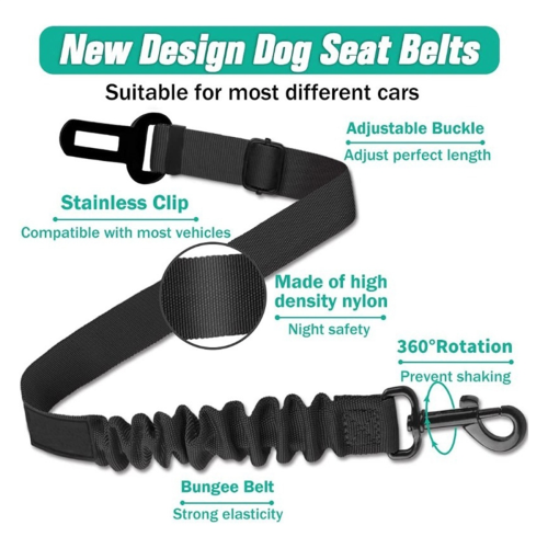Guinzaglio in nylon spesso per auto e cani 1