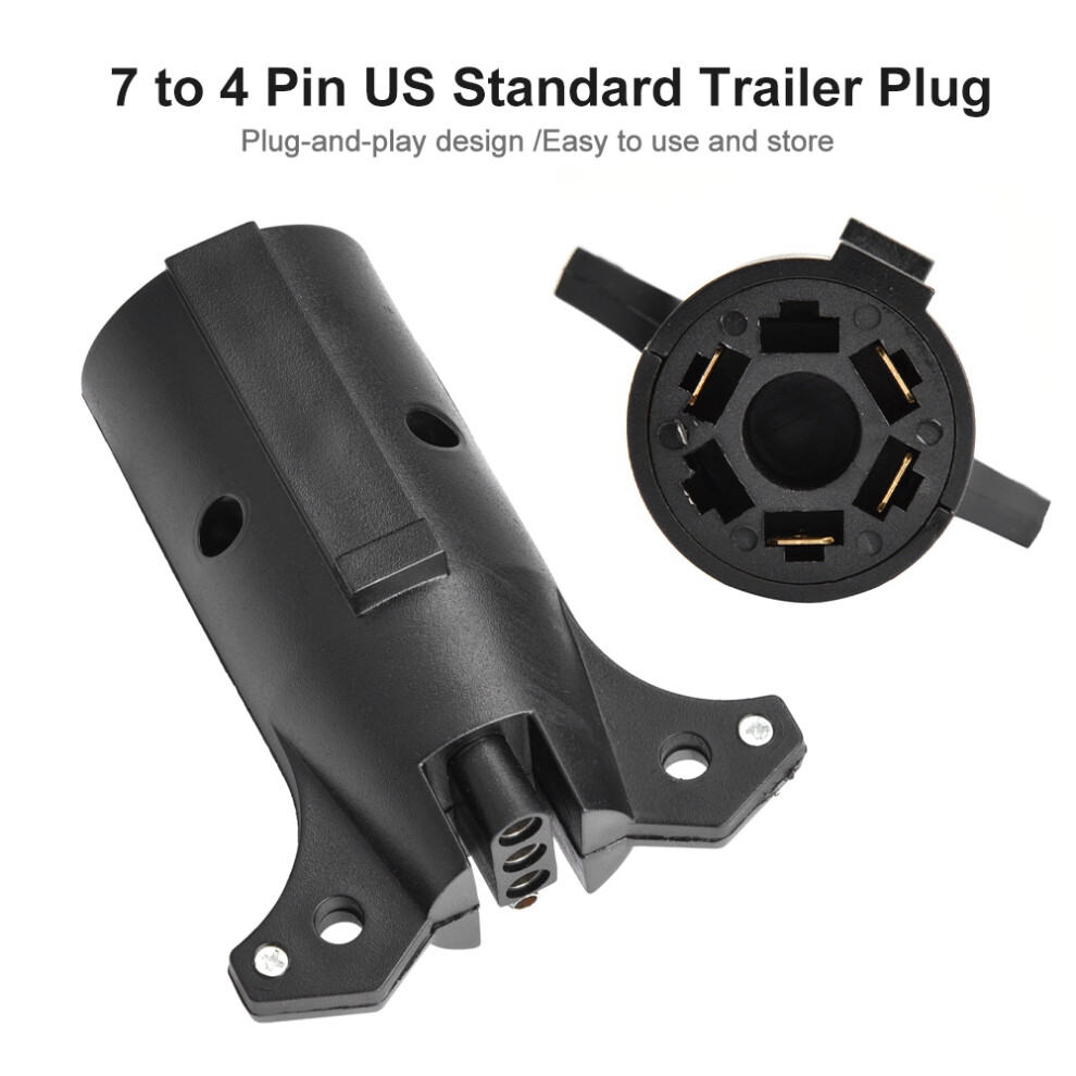 12V 7 To 4 Pin Trailer Plug Truck Cable Connector Adapter Light 8771324551654