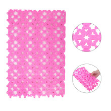 Dog Cat Pet Mat Plastic Spliced Hollow Anti slip Pads for Pet Cage Mat Bathroom Floor (Pink)