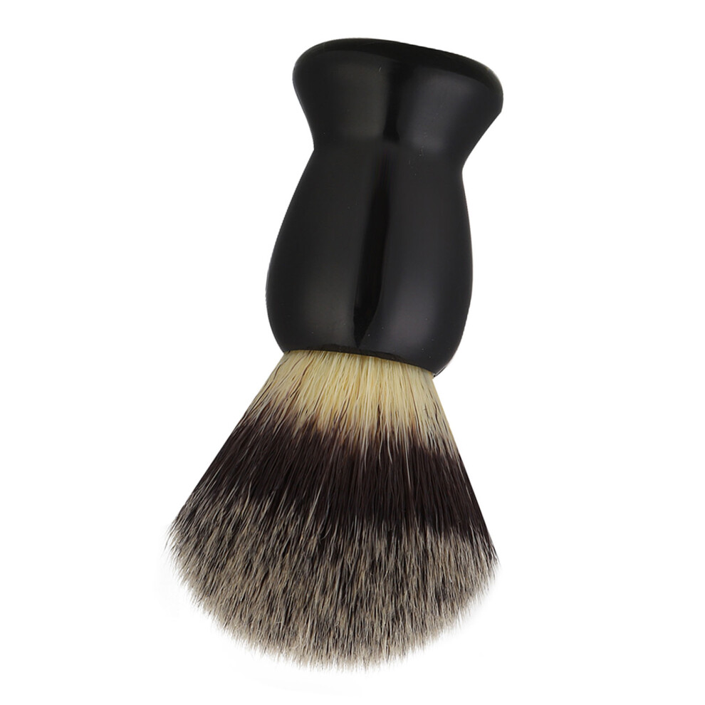 Black Acrylic Shaving Brush Holder Support Beard Brush Shaving Tool (Beard Brush+Holder)