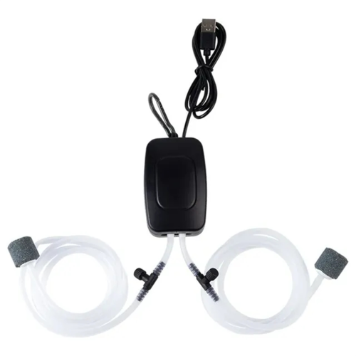 Fish Tank Air Pump USB powered Aerator Aquarium Accessories (black)