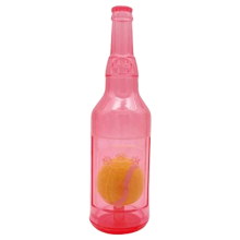 Dog Water Bottle Cruncher Chew Bottle Toys for Dogs with Ball Red