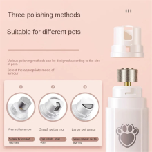 Aparador de unhas elétrico para cães com disco polidor
