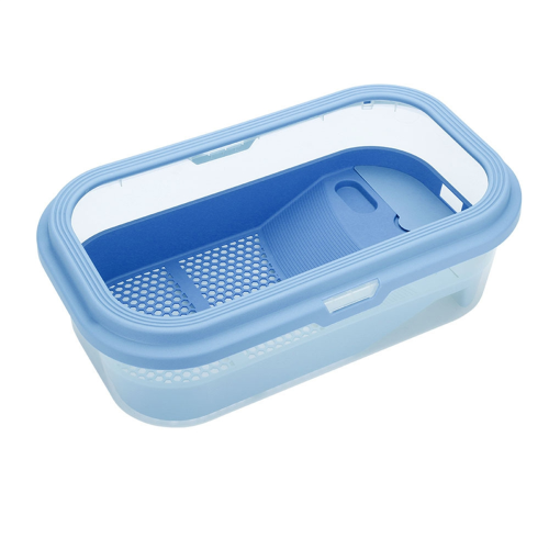 Vasca per tartarughe per uso domestico con terrazza solarium tipo blu 1