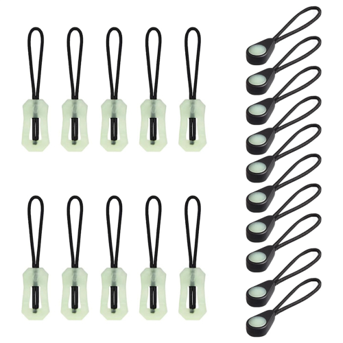 20Pcs Self Luminous Zipper Pulls,Anti Lost for Outdoor Mountaineering