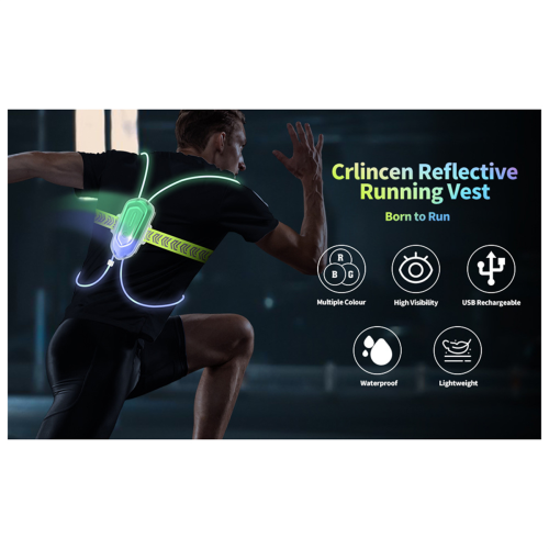 Natt Utomhus Sport LED Väst 360 Reflekterande Hög Synlighet Blixt 1