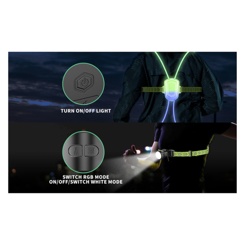 Natt Utomhus Sport LED Väst 360 Reflekterande Hög Synlighet Blixt 2