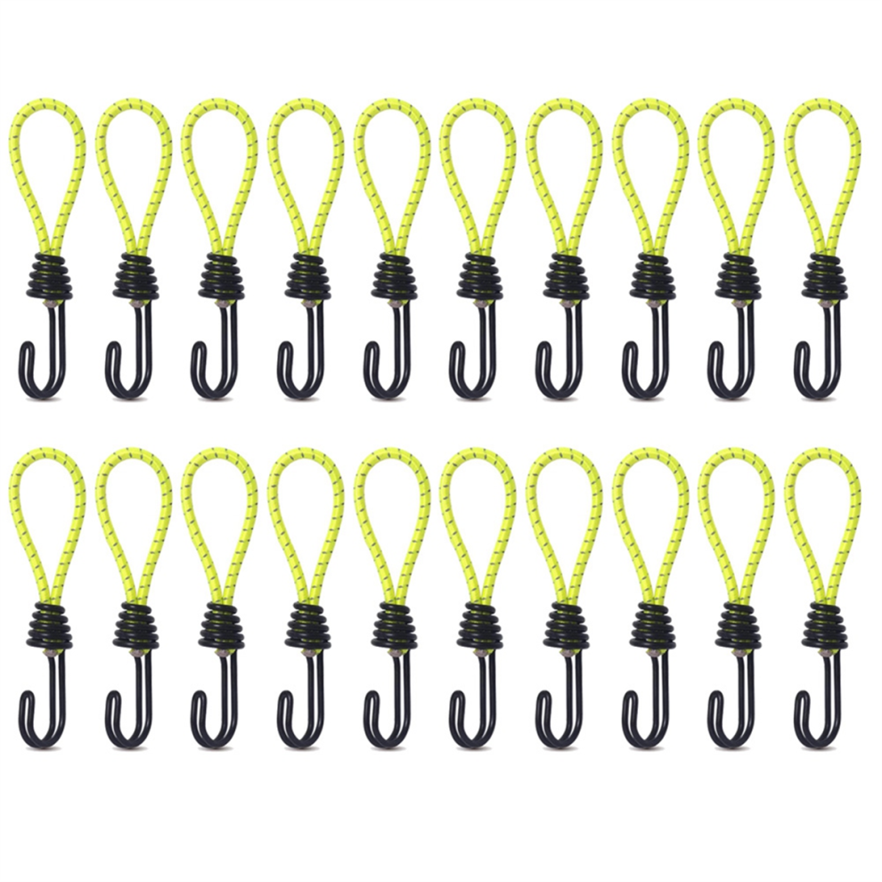 Tent Elastic Rope Hook Camping Rainproof Tent Fixing Rope,Yellow 4851117130830