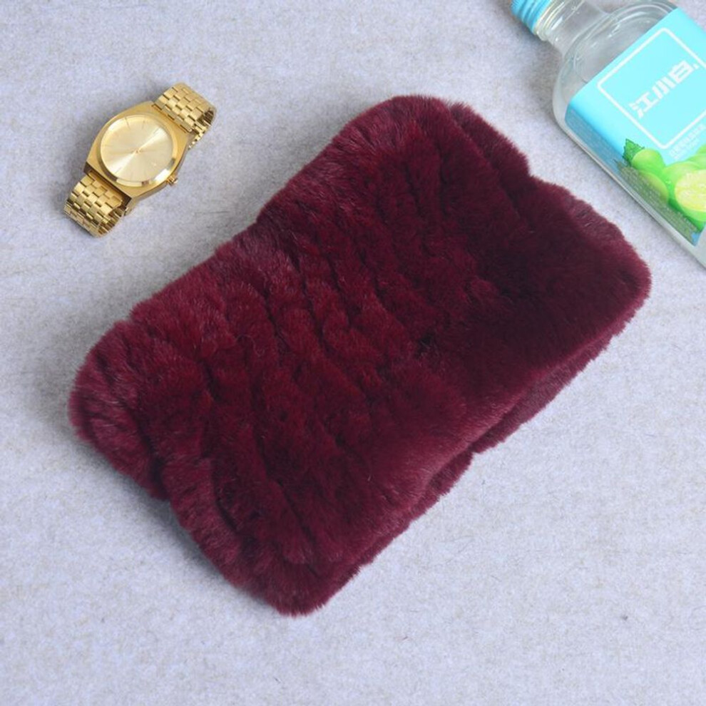 (27) Women Real Fur Handmade Stretch Fur Scarf Knit Genuine Rex Rabbit Fur Headbands Girls Natural Fur Ring Cowl Snood Scarves Winter-image-OPC-PHWSQXM-NEW