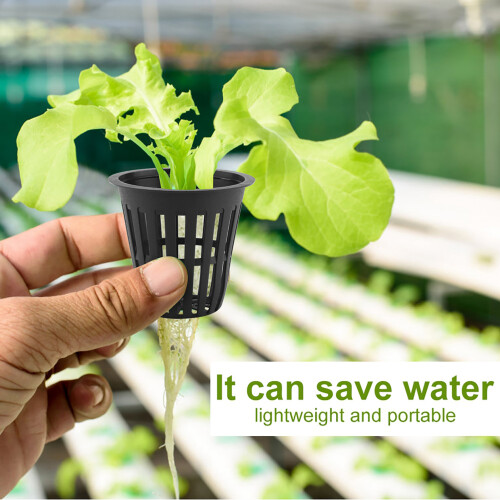 10pcs/Set Durable Safe Plastic Hydroponic Basket Cup for Garden Balcony Planting(Black) 2