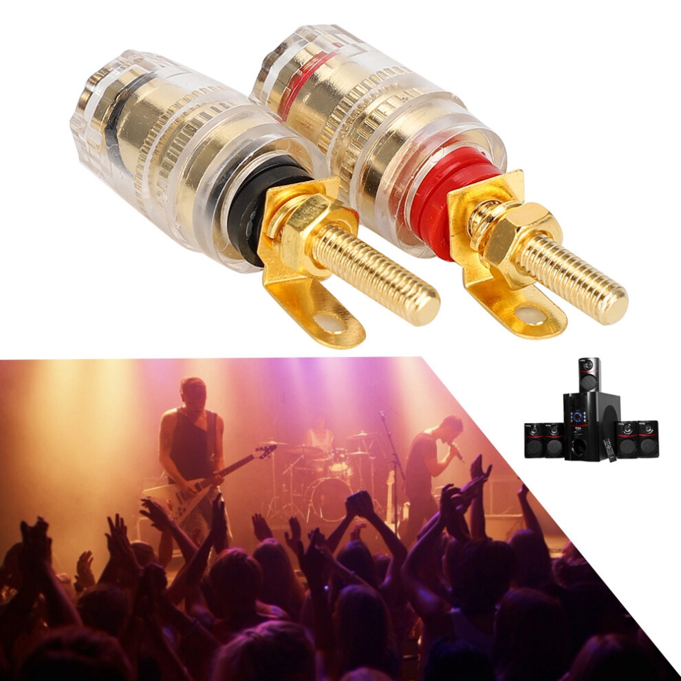 Banana Socket Gold Plated Binding Post Nut Plug Connector Speaker Jack Adapter 4641324554037