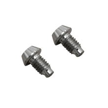 2PCS for TC4 Hydraulic Disc Bike Brake Screw-Silver