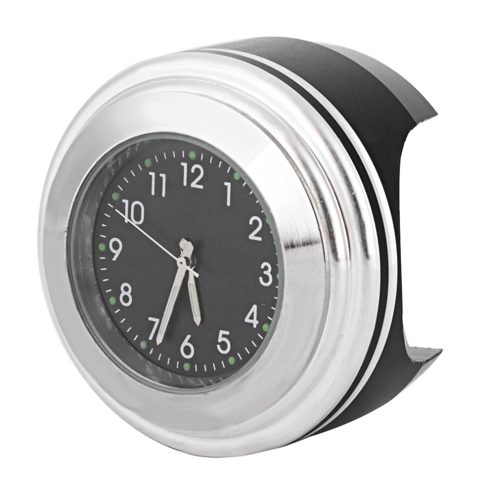 Motorcycle Modification Handlebar Mount Waterproof Quartz Clock Watch( Surface Dial) White/Black 4661324555186