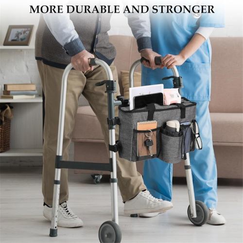 Accessori per deambulatore pieghevoli con portabicchieri e custodia organizer 1