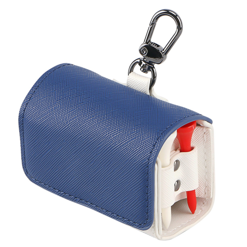 Bolsa para Bolas de Golfe com Blocos de Cores e Suporte para Tees de Golfe Azul Escuro