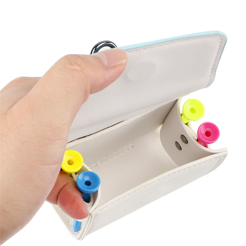 Bolsa para Bolas de Golfe com Blocos de Cores e Suporte para Tees de Golfe Azul Escuro 2
