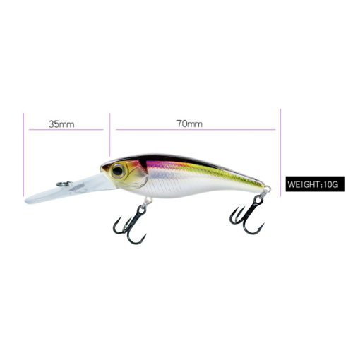 Schwimmender Angelköder 70 mm 10 g Angelköder Crankbait Wobbler 2