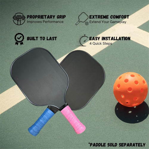 1 par tennisracketgrepp halkfria tejp för handtag - svart 2