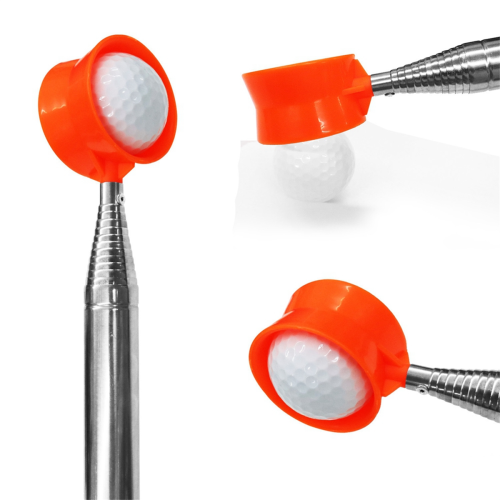 Rostfritt stål halkfritt handtag infällbart golfbollsuppsamlingsverktyg 2