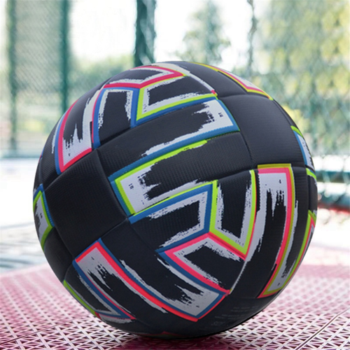 Pallone da calcio taglia 5 in PU nero antiscivolo per erba 2