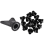 12 Pcs Football Boot Studs Rugby Studs Turf 13mm M5 Screw black 3