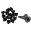 12 Pcs Football Boot Studs Rugby Studs Turf 13mm M5 Screw black 7