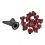 12 Pcs Football Boot Studs Rugby Studs Turf 13mm M5 Screw red 4