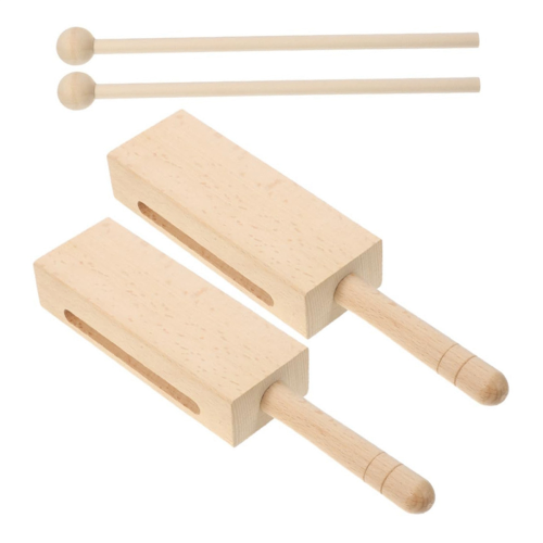 2 Sets Percussie Houten Ritme Instrument Muziekinstrumenten