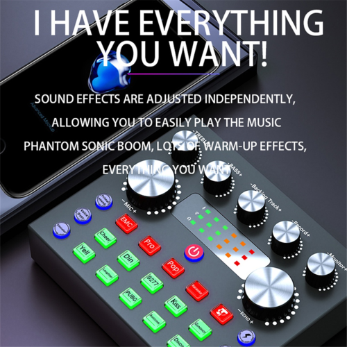 V8S Audiomixer mit Stimmverzerrer, Podcast-Mixer 2