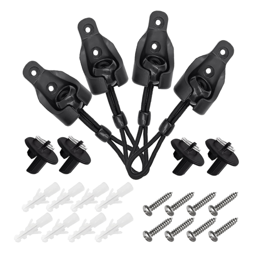 Rolgordijn-hardware Bungee Kit en eindkap-zonneschermbevestigingen 4-pack 1