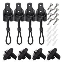 Kit di elastici per ferramenta per tende a rullo e tiranti per tende con tappo terminale, confezione da 4