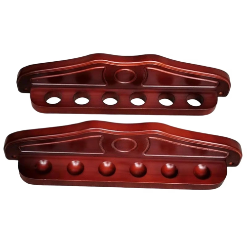 Supporto da parete per 6 stecche da biliardo in legno 1