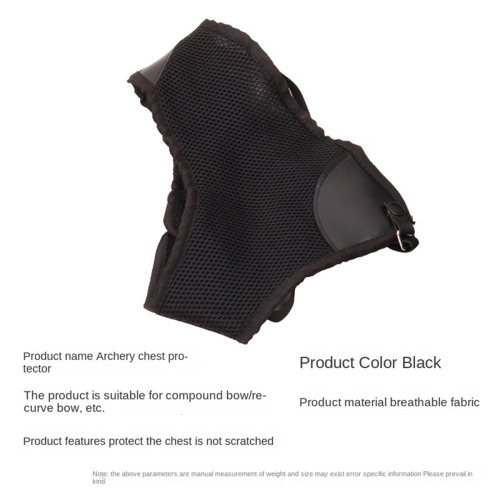Protetor de peito para arco recurvo e flechas, equipamento de proteção preto. 1
