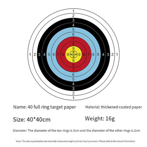 Full Ring Target Paper Archery Hall Competition Recurve Bow 1