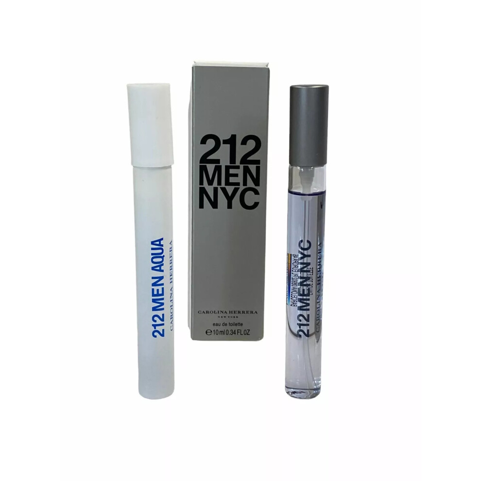 Carolina Herrera 212 Men Aqua 2 x 10ml EDT Spray Set