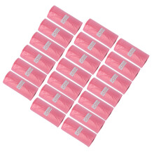 20 Rolls Disposable Garbage Clean Up Bag Baby Waste Pick Up Bag Pink