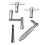 Z-Shaped T-Shaped Metal Drum Key Quick Drum Lock High-Speed Rotating 1