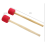2 stuks basdrumstokken, schuimbasdrumhamers, basdrumstokken, rood 5