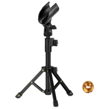 Pied de micro de table, pied de microphone de bureau réglable