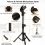 Pied de micro de table, pied de microphone de bureau réglable 4