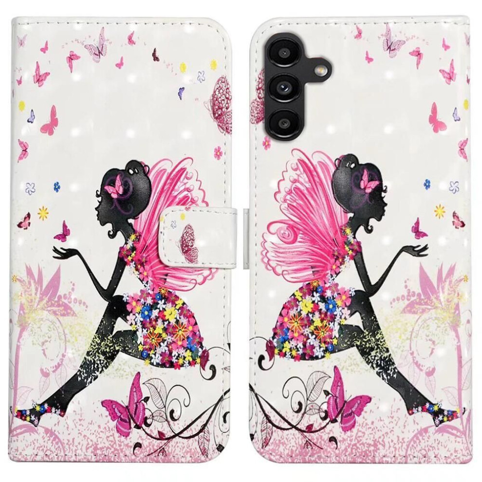 (As The Picture, Girl) For Samsung Galaxy A36 5G Case 3D Creative Pattern Pu Leather Stand Phone Cover 4321647042496