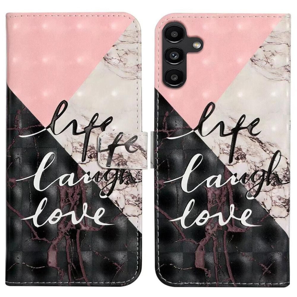 (As The Picture, Tri-Color Marble) For Samsung Galaxy A36 5G Case 3D Creative Pattern Pu Leather Stand Phone Cover 4321647118733