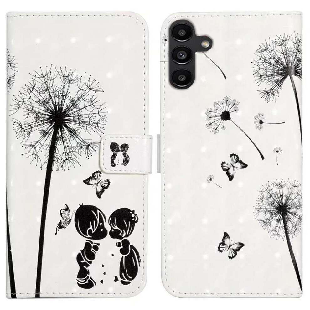 (As The Picture, Kids And Dandelion) For Samsung Galaxy A36 5G Case 3D Creative Pattern Pu Leather Stand Phone Cover 4321647129135