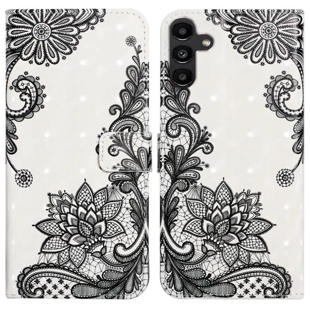 (As The Picture, Lace Flower) For Samsung Galaxy A36 5G Case 3D Creative Pattern Pu Leather Stand Phone Cover 4321647075890