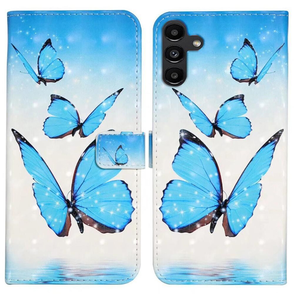 (As The Picture, Three Butterflies) For Samsung Galaxy A36 5G Case 3D Creative Pattern Pu Leather Stand Phone Cover 4321647137864