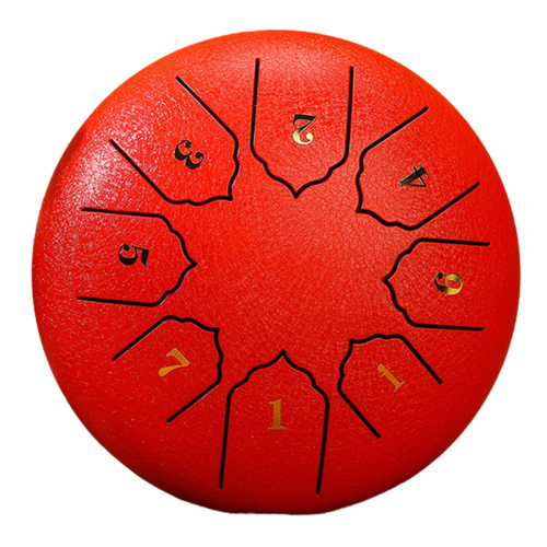 Tambor de chuva de 6 polegadas com som de 8 tons, tambor de percussão para uso externo, vermelho 2