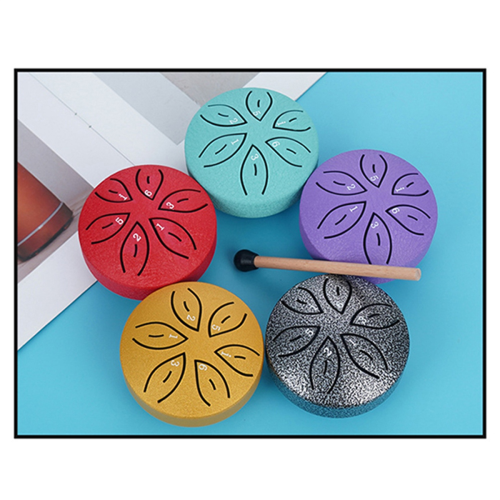 Orff Instruments Crafts Mini Hollow Drum 3 tuumaa 6 sävyä punainen 2