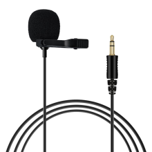 Omnidirektionales 3,5-mm-Lavalier-Krawattenclip-Audiomikrofon für Kamerahandy
