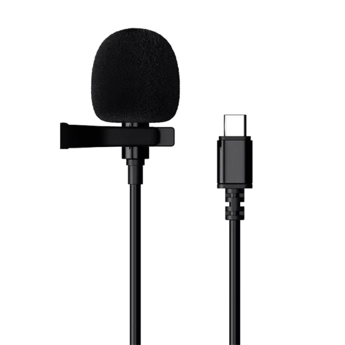 Microfone de lapela para celular, gravação de vídeo ao vivo com placa de som e câmera, B