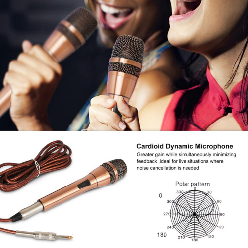 Microfone dinâmico universal com fio e isolamento de ruído. 2